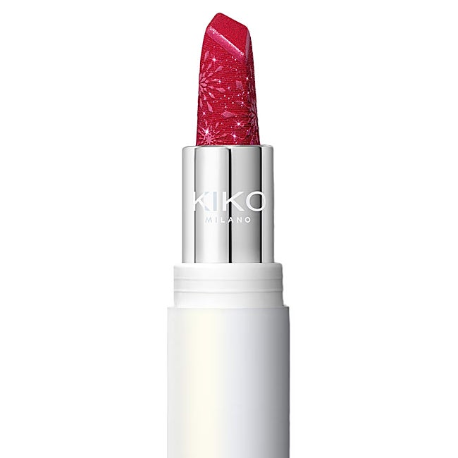 Lápiz labial navideño besado por la nieve Sparkly Peaks de Kiko Milano.